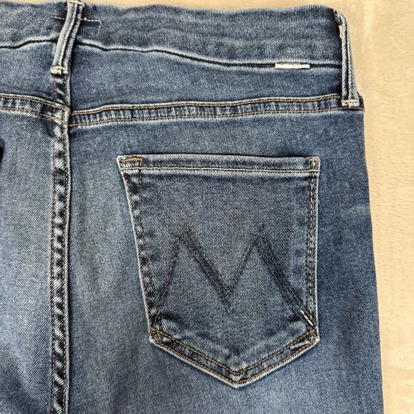 Mother Denim The Looker Ankle Fray Jeans In Need For Speed Wash Size 28 Blue - Picture 4 of 11